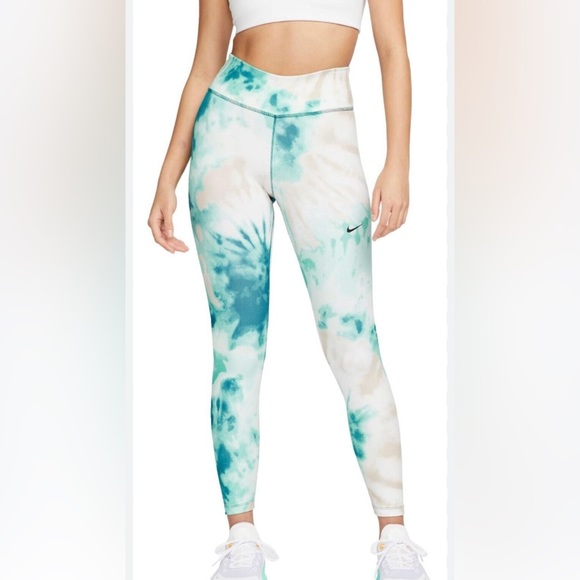 NWT Nike One Dri-fit Women’s leggings. Gorgeous tie dye print. Size XXL. - Picture 1 of 10